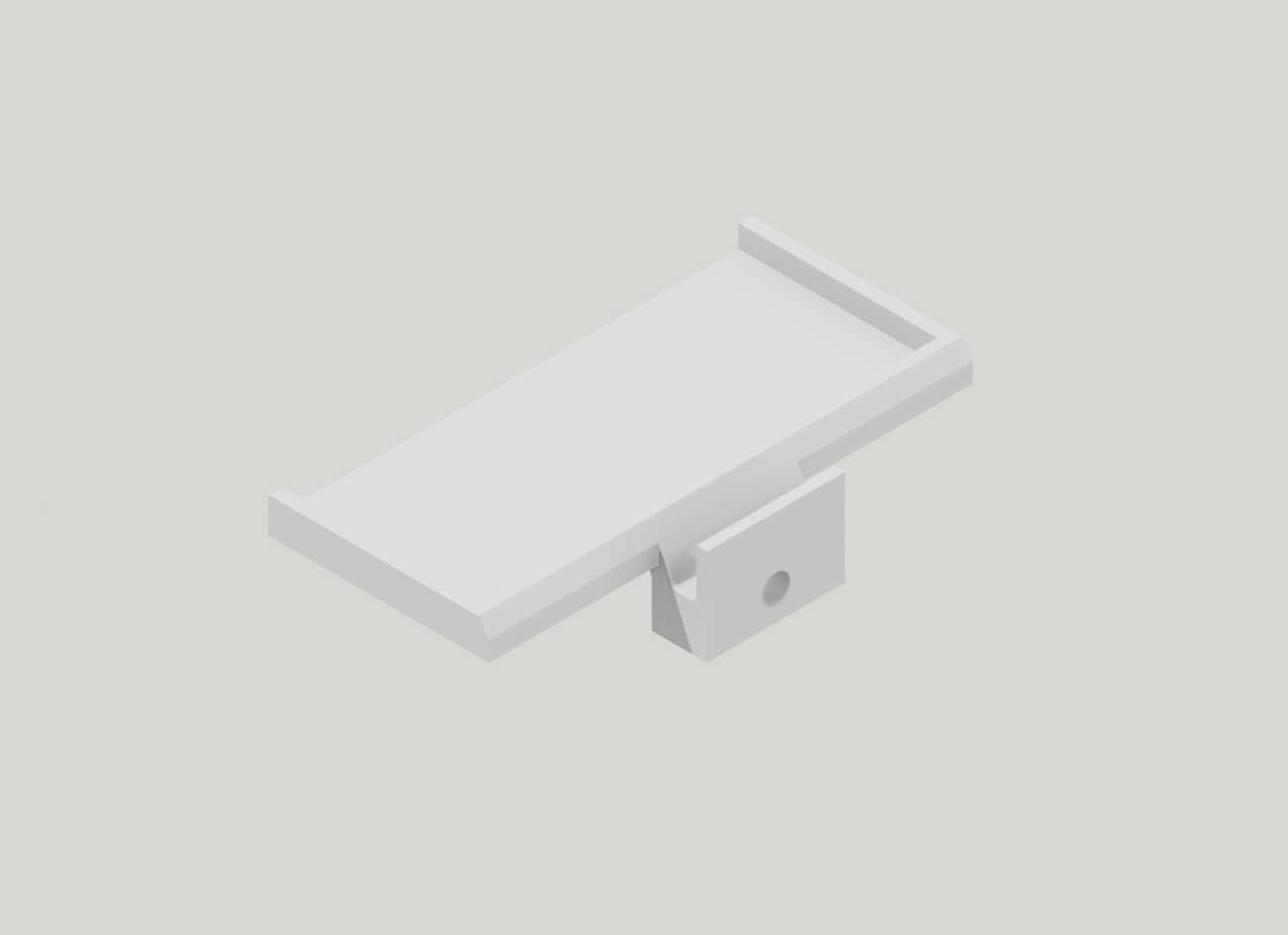 Durable plastic display shelf